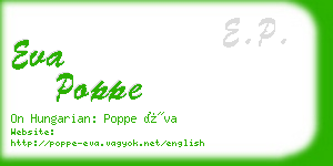 eva poppe business card